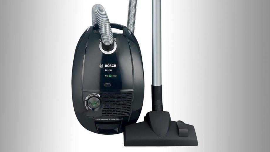 Bosch GL30 Compact All Floor vacuum cleaner on white background.