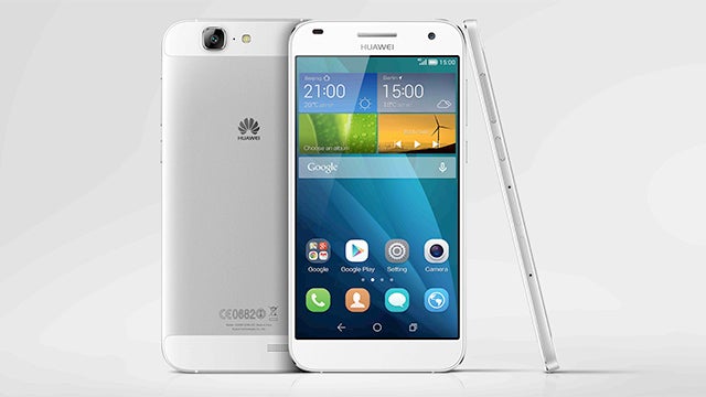 Huawei Ascend G7 smartphone front and back view.