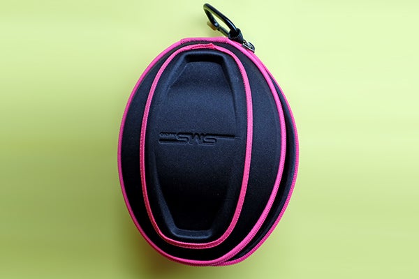 SMS Audio headphone case on yellow background
