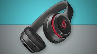Beats Solo 2 Wireless headphones on a two-tone background.