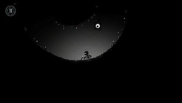 Screenshot of Naught Reawakening gameplay with character silhouette.