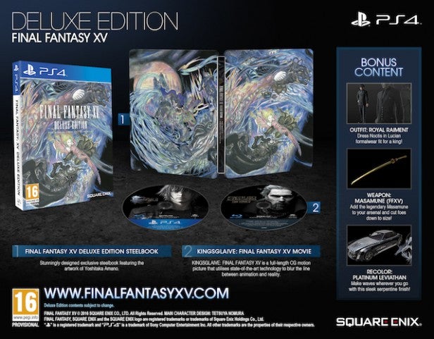 Schaap Spookachtig film Final Fantasy XV Deluxe and Ultimate Collector's Edition announced |  Trusted Reviews