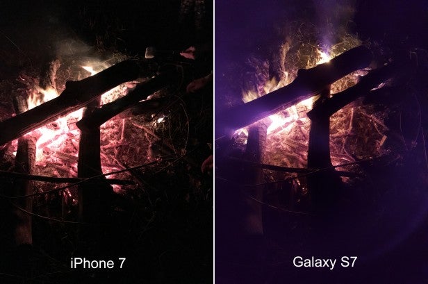 iPhone 7 vs Galaxy S7 campfire