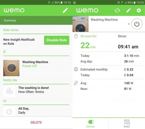 Belkin Wemo Insight Switch application