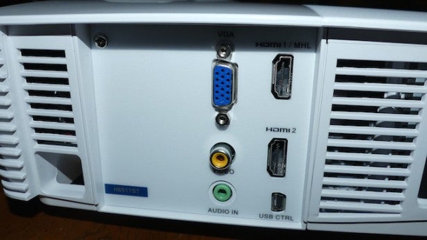 Acer H6517STClose-up of projector ports including HDMI and VGA inputs.