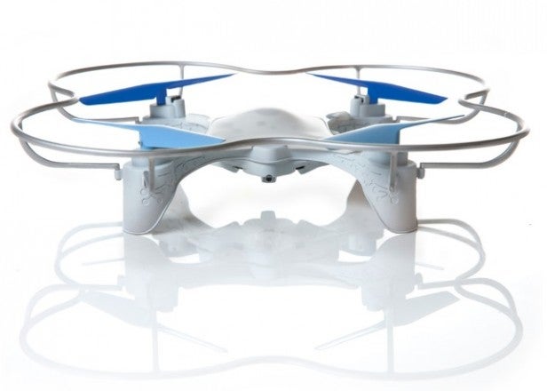 LumiWowWee Lumi gaming drone on a reflective surface.