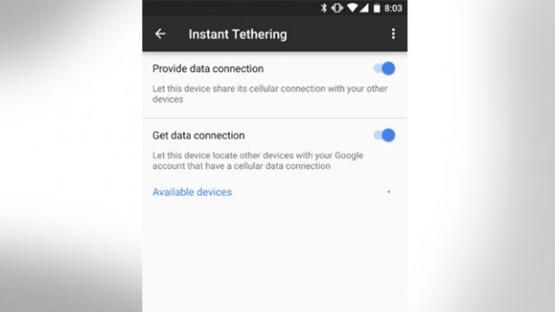 Instant Tethering