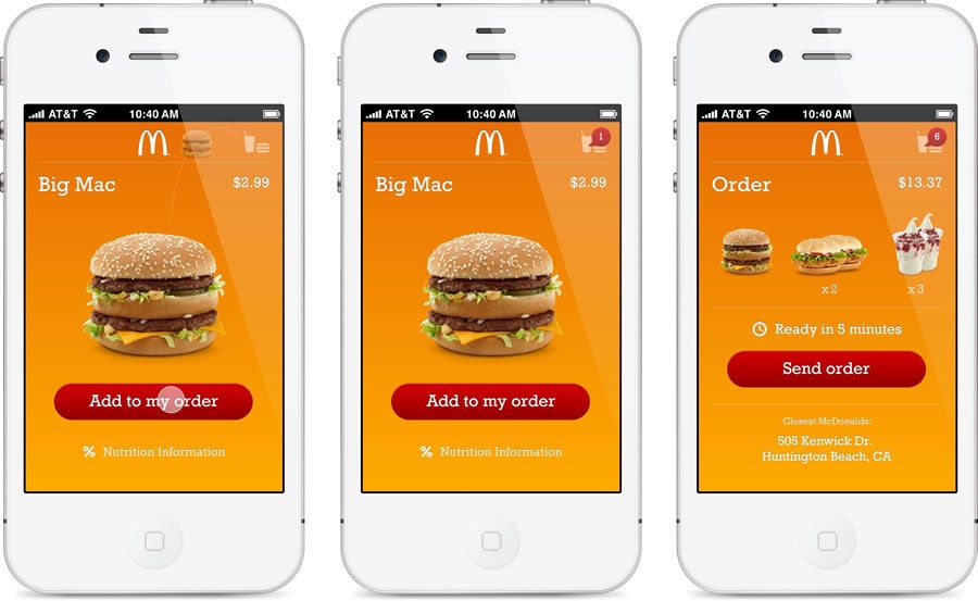 McDonalds ordering app