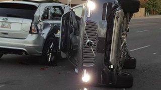 Uber driverless car crash