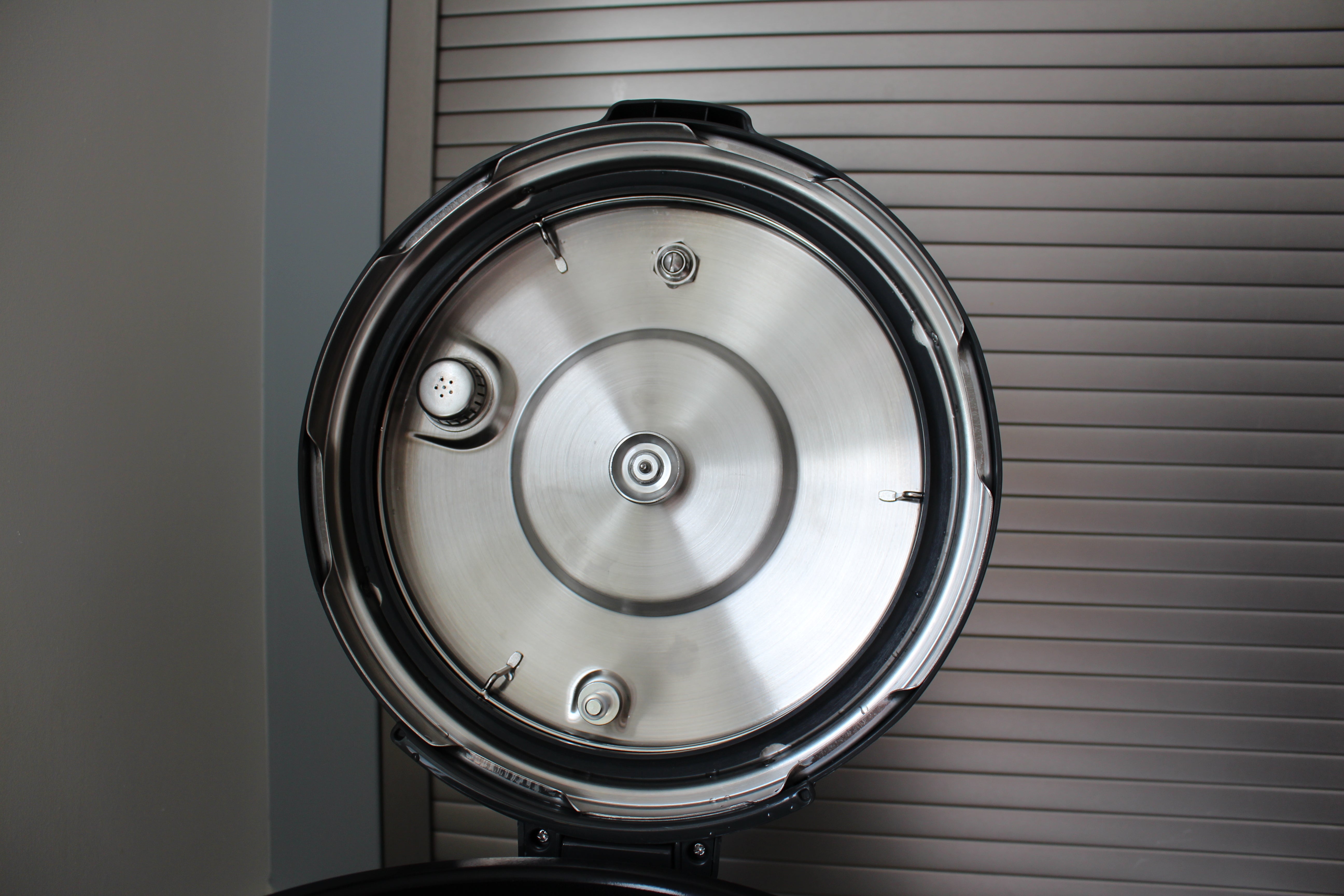 Inside view of Sage Fast Slow Pro pressure cooker lid.