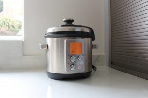 Sage Fast Slow Pro pressure cooker on kitchen counter