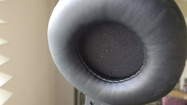 Close-up of KitSound Arena headphone ear cushion.