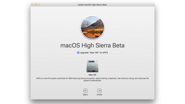MacOS High Sierra beta