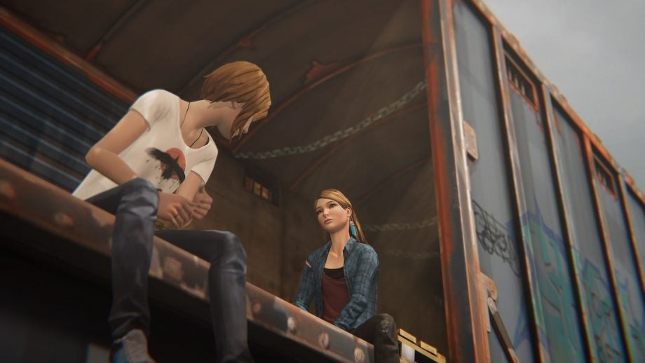 Screenshot of two characters from 