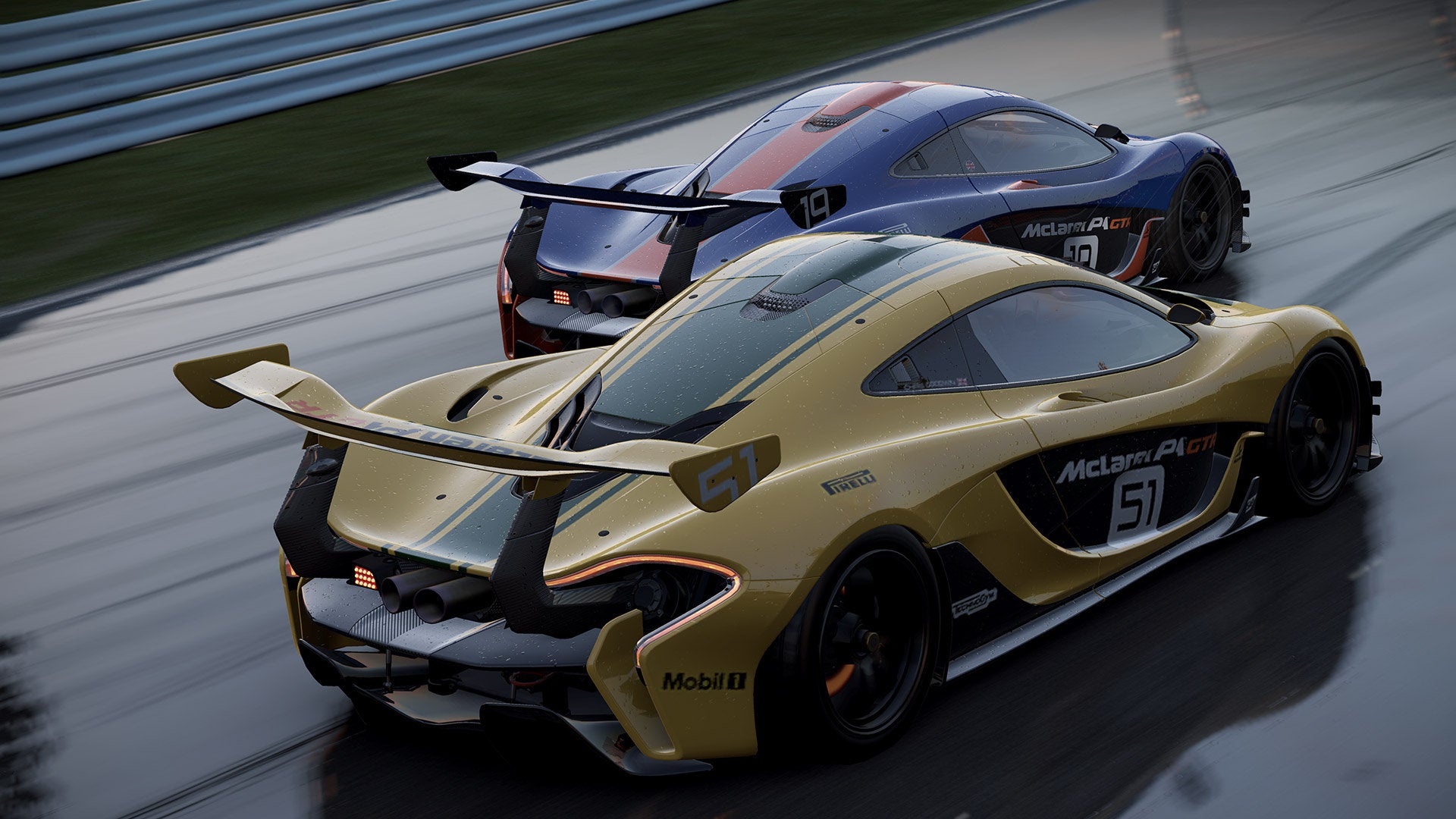 Screenshot from Project Cars 2 showing racing cars on track.