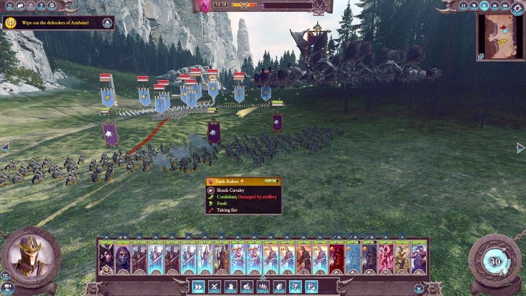 Screenshot of Total War: Warhammer II gameplay battle scene.