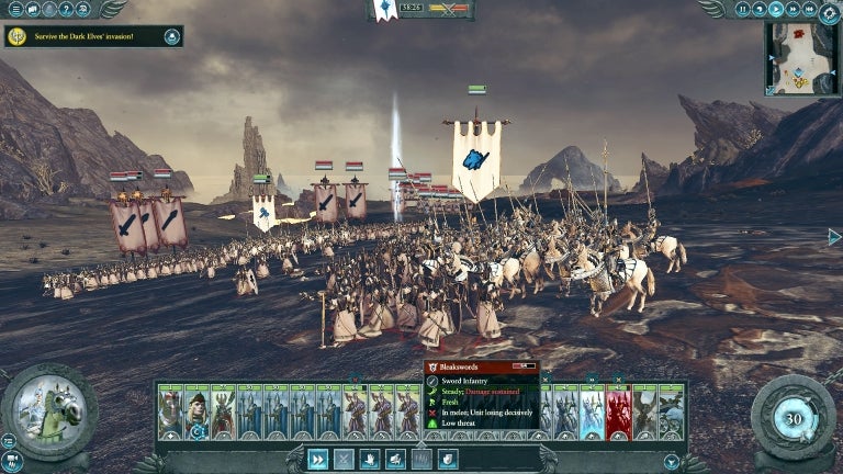 Screenshot of Total War: Warhammer 2 gameplay battle scene.