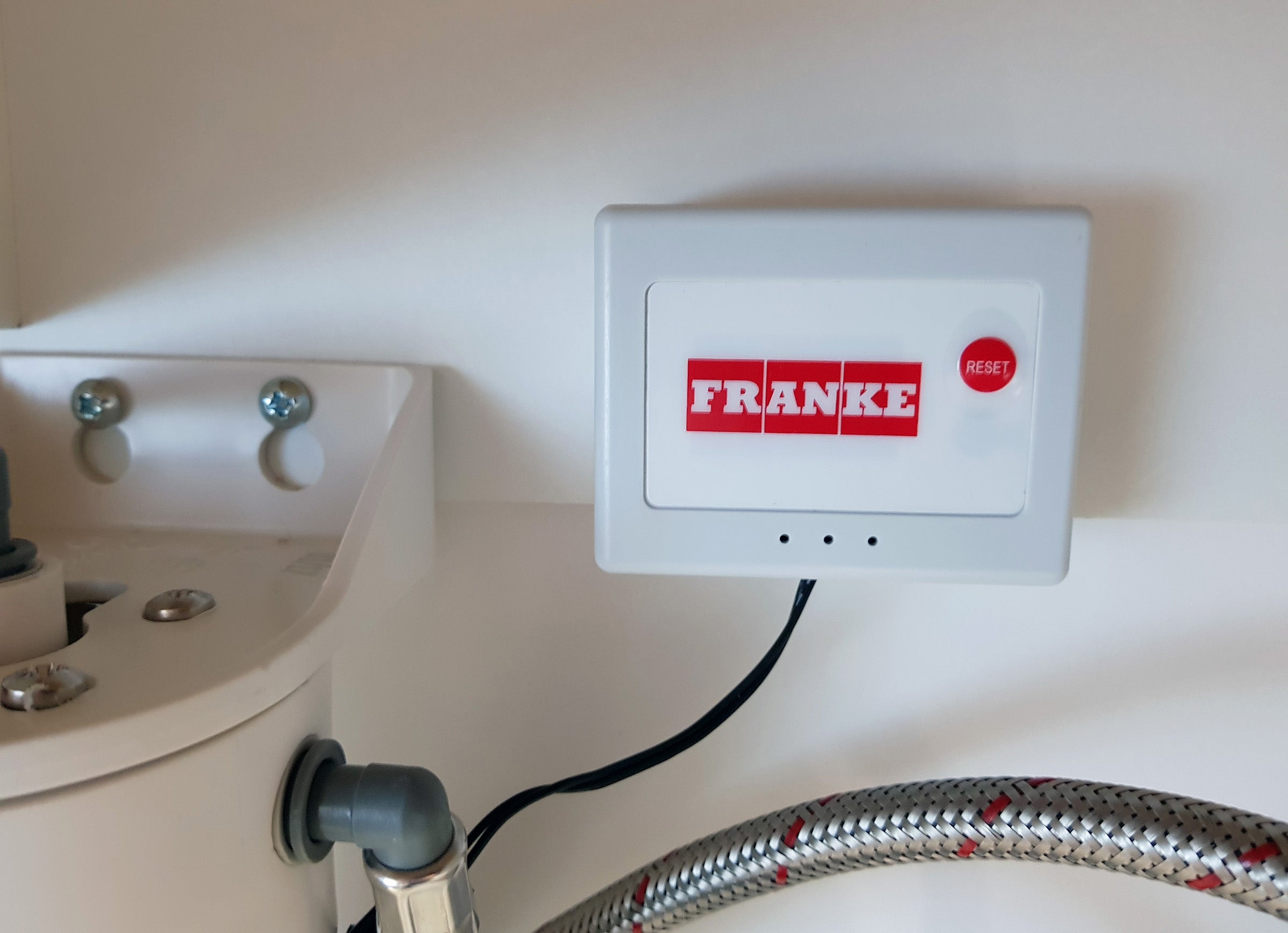 Franke boiling tap control unit with reset button.