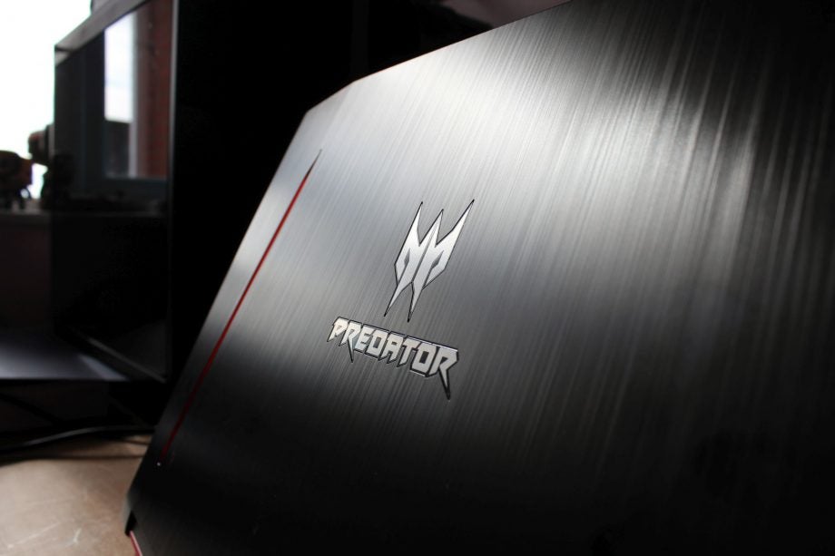 Acer Predator Helios 300 laptop lid with logo.