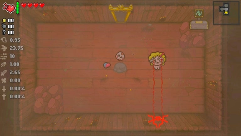 Screenshot of gameplay from The Binding of Isaac: Afterbirth+ game.