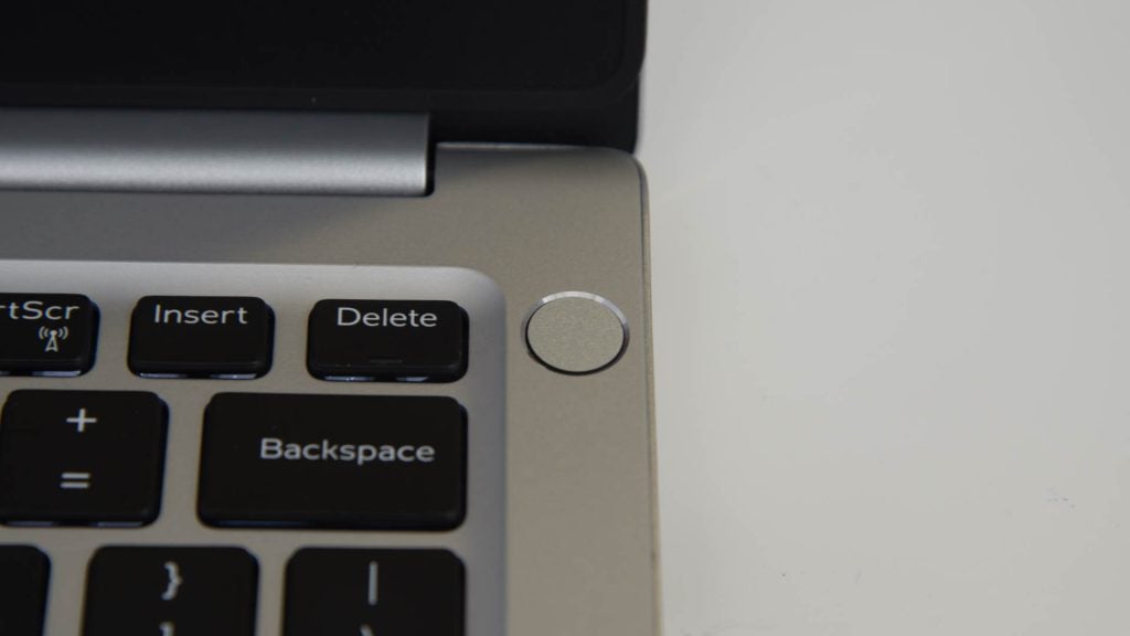Close-up of Dell Inspiron 13 7000's power button