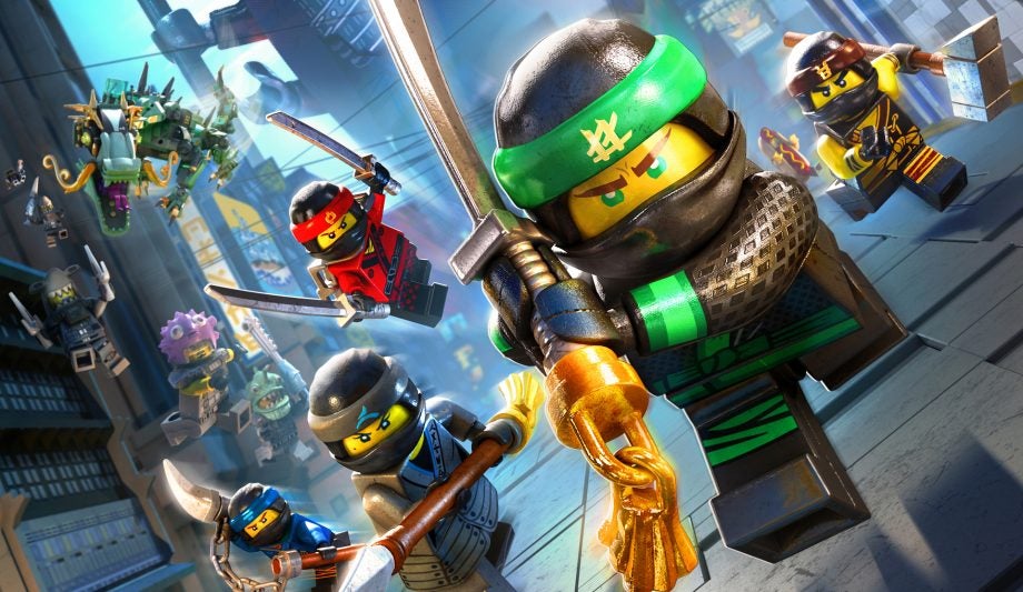 Lego Ninjago characters in action from the videogame.
