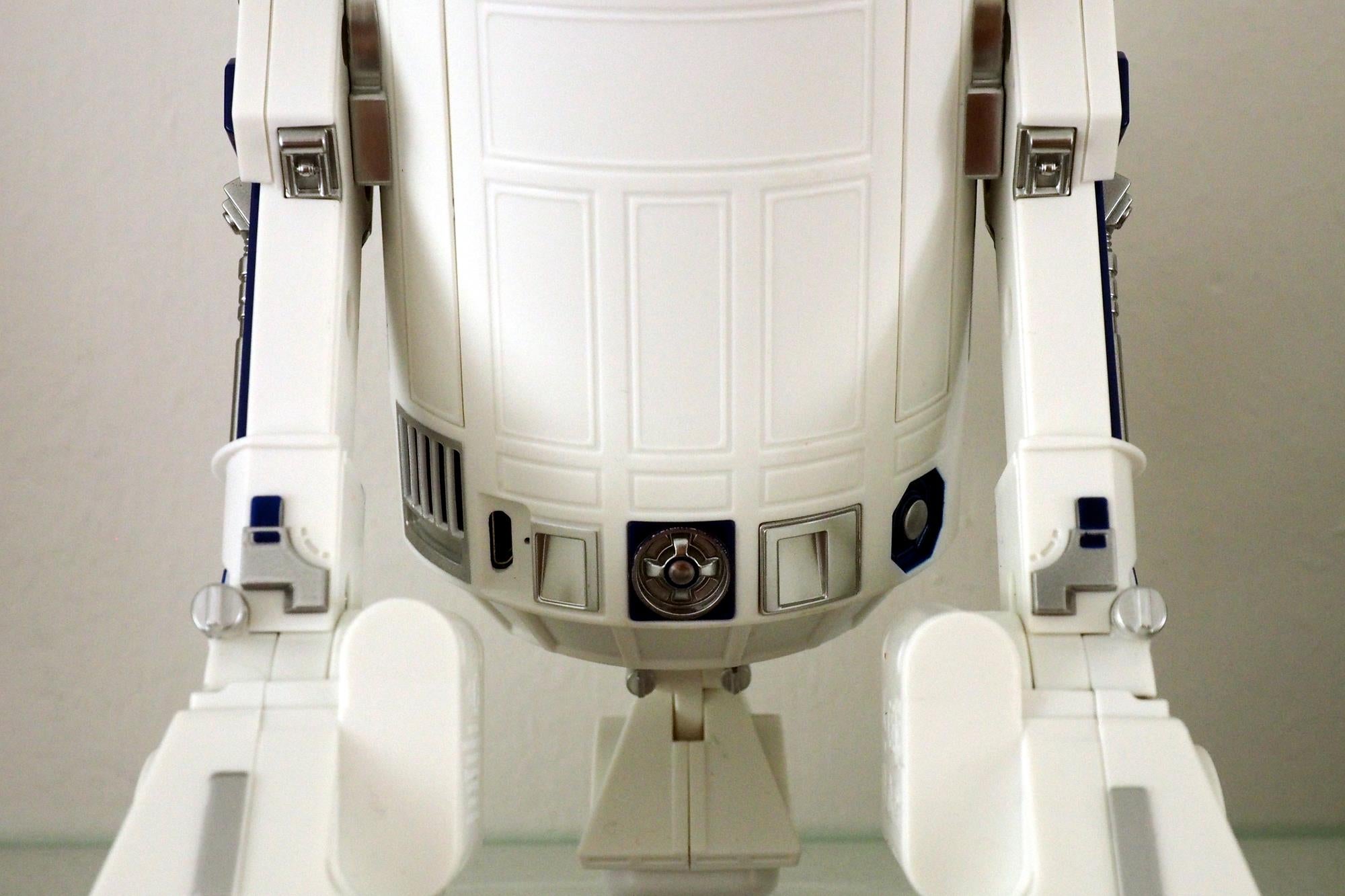 Close-up of Sphero R2-D2 droid toy from Star Wars.