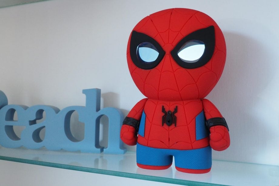 Sphero Spider-Man interactive toy on a shelf.