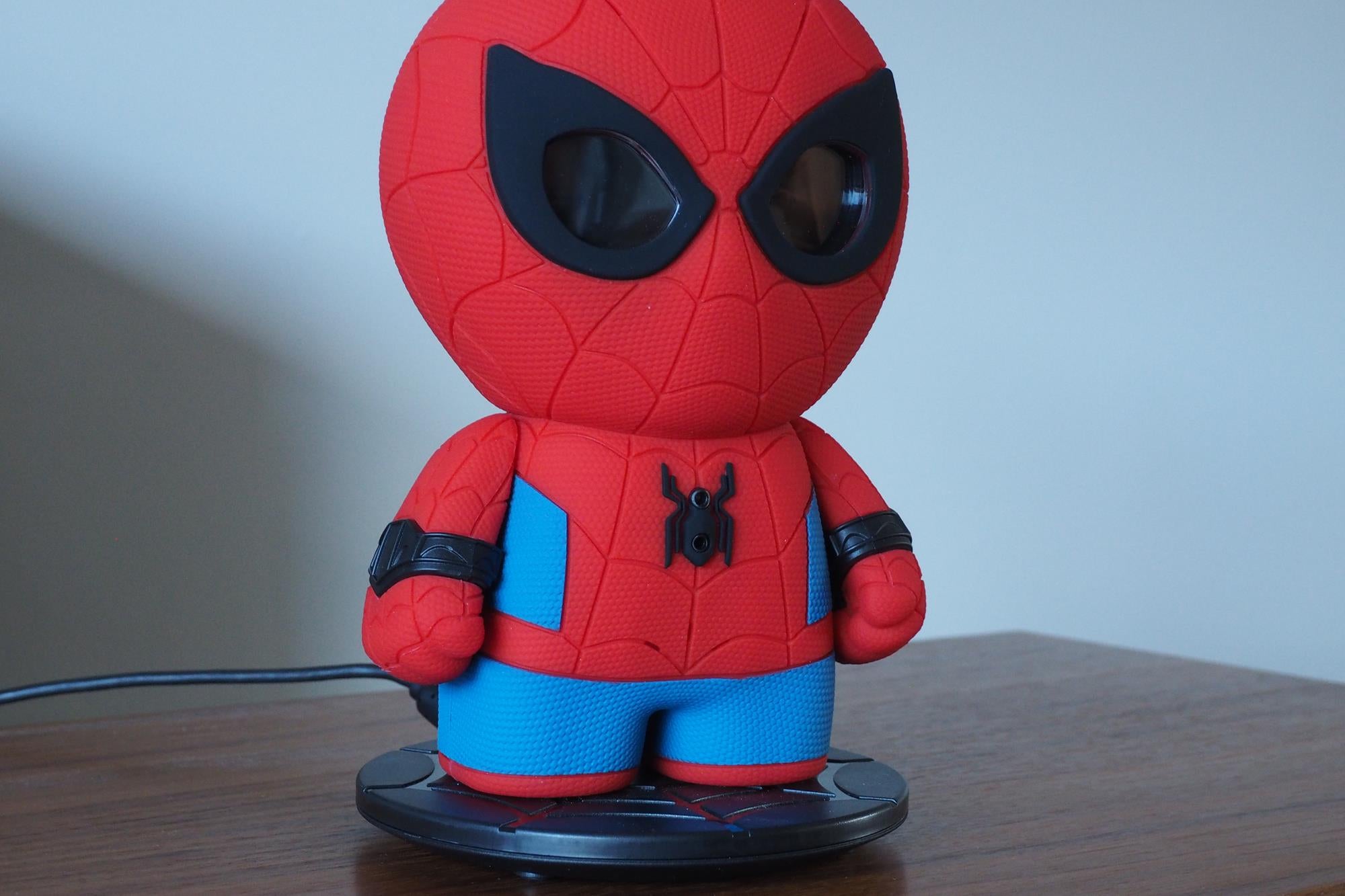 Sphero Spider-Man interactive toy on a table.