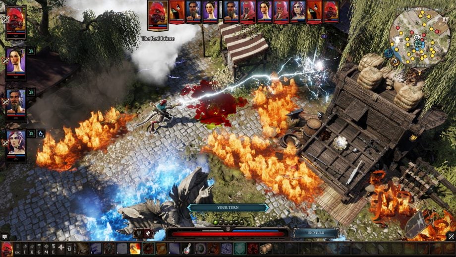 Screenshot of Divinity: Original Sin 2 gameplay with combat scenario.
