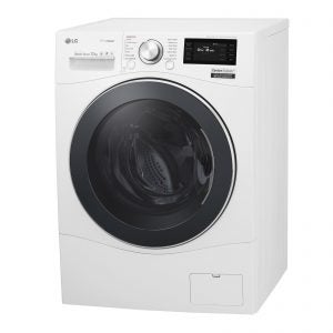 LG Centum FH6F9BDS2 washing machine front view with display.