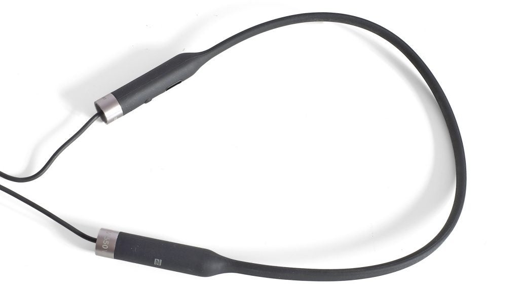 RHA MA650 wireless neckband earphones on white background.