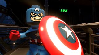 Lego Captain America from Marvel Super Heroes 2 game.