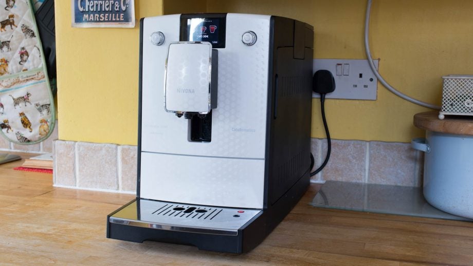 Nivona CafeRomatica 778 coffee machine on kitchen counter.