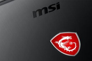 MSI logo on GV62 7RC laptop cover.