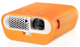 BenQ GS1 portable projector on white background