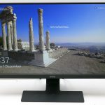 BenQ GL2580HM monitor displaying colorful ancient ruins image.