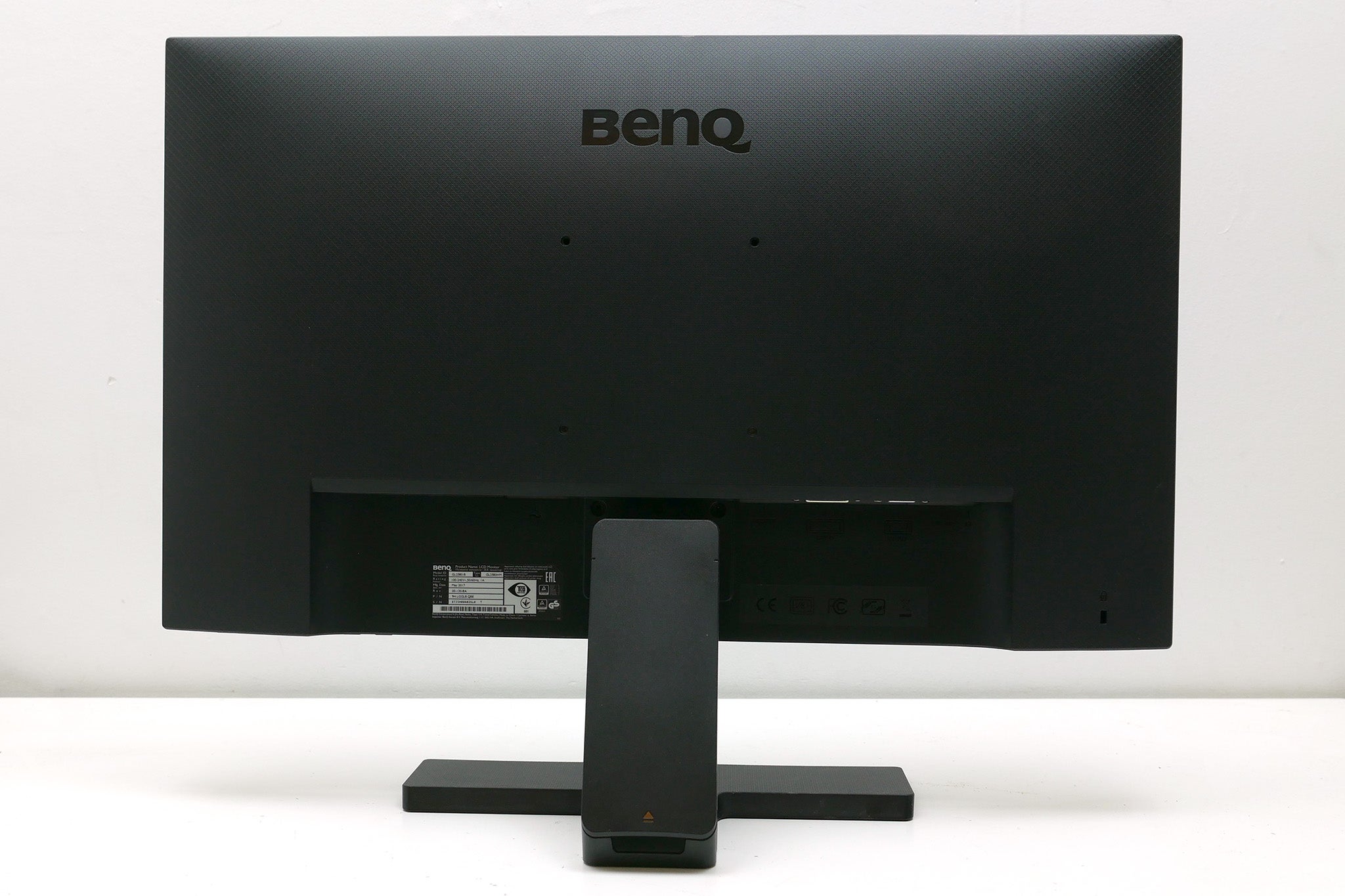 Back view of a BenQ GL2580HM monitor on a stand