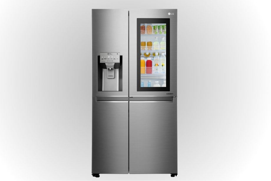 LG GSX961NSAZ stainless steel fridge freezer with display window
