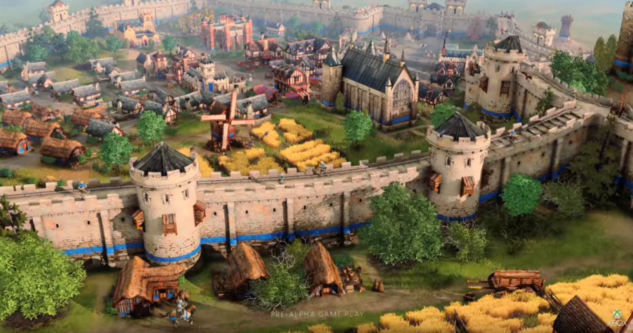 Screenshot of a scene from a game called Age of Empires IV