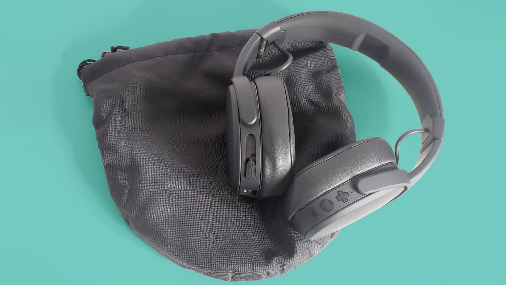 Skullcandy Crusher Wireless headphones with carrying pouch