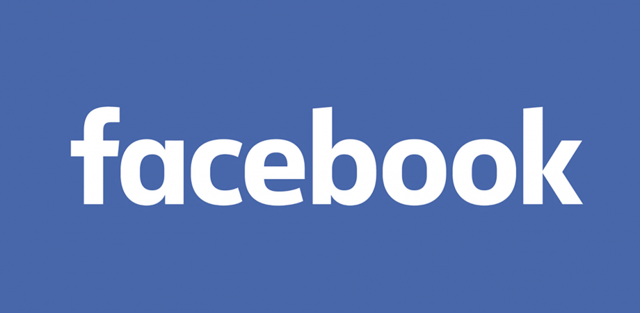 The facebook logo in blue and white