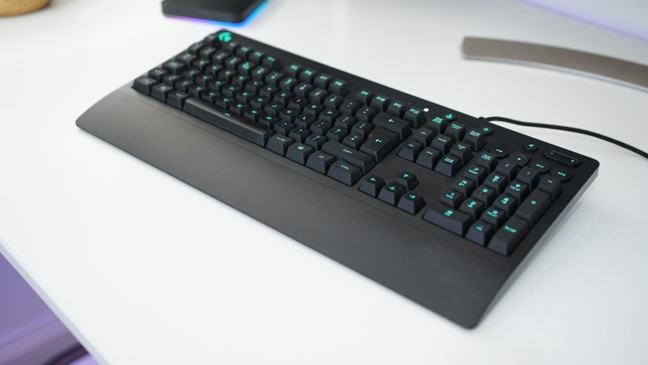 Logitech G213 Prodigy keyboard with RGB backlighting.