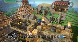 Screenshot of Dragon Quest Builders gameplay showing built structures.
