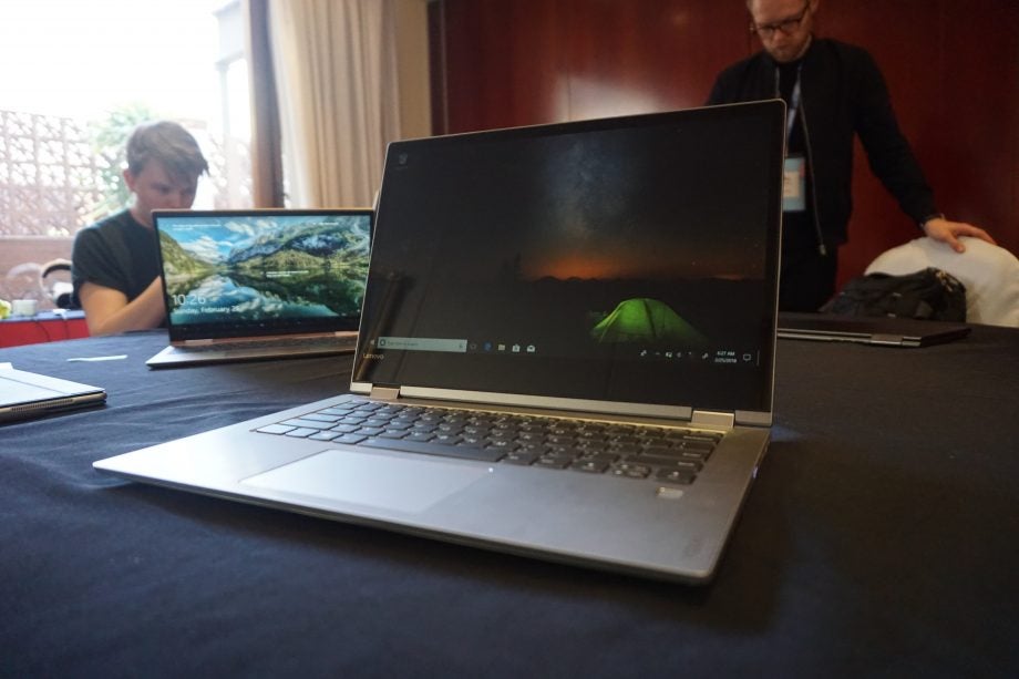 Lenovo Yoga 530 laptop on display at an event