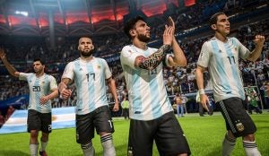 FIFA 18 World Cup update with virtual Argentina players.