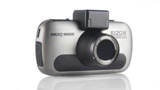 Nextbase 612GW dash cam with GPS and Wi-Fi features.