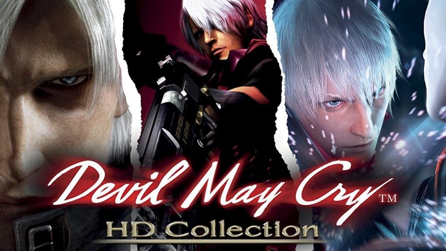 Devil May Cry HD Collection game cover with three characters.