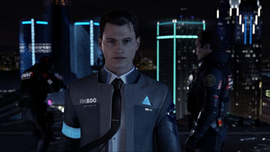 Screenshot of Detroit: Become Human featuring two characters.