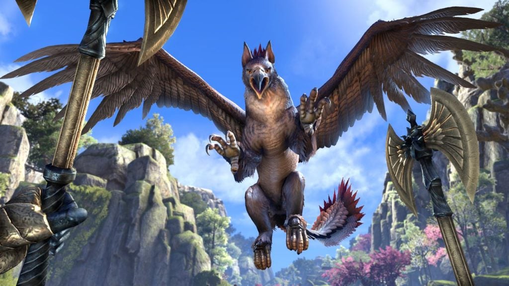 Griffin creature from Elder Scrolls Online: Summerset expansion.